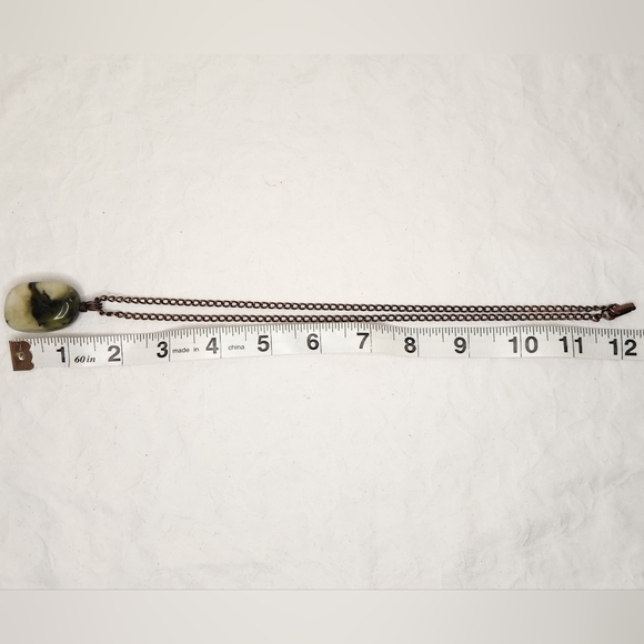 70s Serpentine Stone Pendant - Picture 10 of 11